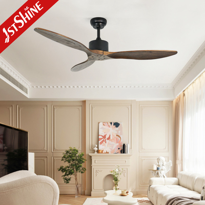 52 Inch 5 Speed Remote Control Decorative Wood Ceiling Fan For Bedroom