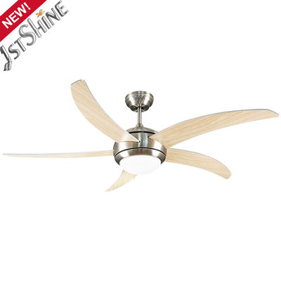 Indoor 52 Inch Remote Control Modern LED Ceiling Fan 5 Plywood Blades