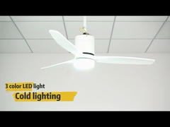 35W মোটর সহ সরলতা 3 ব্লেড সলিড কাঠ সিলিং ফ্যান