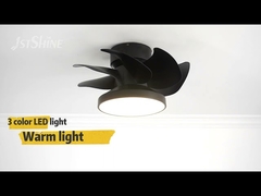 আলংকারিক শান্ত ডিসি মোটর ফ্লাশ মাউন্ট ছোট সিলিং ফ্যান LED আলো সঙ্গে