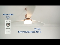 উচ্চ RPM বড় বায়ুপ্রবাহ প্লাস্টিক ইনডোর সিলিং ফ্যান বিপরীতমুখী ডিসি মোটর