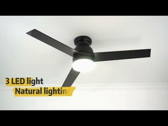 5 গতি রিমোট কন্ট্রোল আলংকারিক সিলিং ফ্যান Mdf ব্লেড কালো প্লাস্টিক