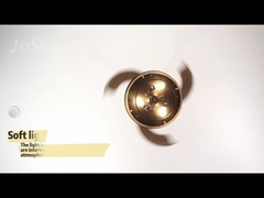 লিভিং রুম বেডরুমের রান্নাঘরের জন্য ফার্মহাউস ইন্ডাস্ট্রিয়াল ফ্লাশ মাউন্ট ব্ল্যাক সিলিং ফ্যান