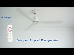 নোইসলেস ডিসি মোটর 5 স্পিড 3 কালার পরিবর্তন করে হাল্কা ইনডোর সিলিং ফ্যান