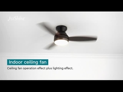 বেডরুমের জন্য লাইট সহ 42 ইঞ্চি কালো ফ্লাশড মাউন্ট করা সিলিং ফ্যান