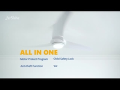 রিমোট কন্ট্রোল সহ শান্ত সিলিং ফ্যান সাদা আধুনিক ABS ফ্যান Dc LED সিলিং ফ্যান