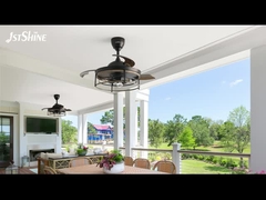 42 ইঞ্চি ফার্মহাউস E27 আধুনিক এলইডি অদৃশ্য সিলিং ফ্যান পুনরুদ্ধারযোগ্য ব্লেড সিলিং ফ্যান লাইট