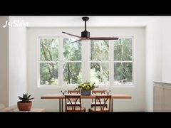 3 সলিড কাঠের ব্লেড ডিসি মোটর সিলিং ফ্যান রিমোট কন্ট্রোল সহ