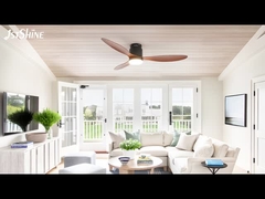 52 ইঞ্চি ফ্লাশ মাউন্ট করা ফ্যান সিলিং লাইট আলংকারিক প্লাস্টিক ডিসি মোটর