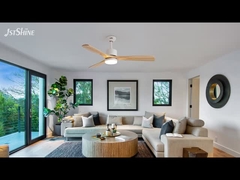 3 কাঠের ফলক সিলিং ফ্যান সঙ্গে বাতি অভ্যন্তরীণ আলংকারিক কম গোলমাল