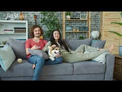 42 ইঞ্চি সিলিং ফ্যান ল্যাম্প এসি মোটর স্মার্ট কন্ট্রোল 4 কাঠের ব্লেড সহ