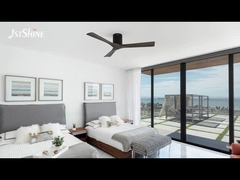 ডিসি মোটর সহ অন্ধকার কাঠের সিলিং ফ্যান নীরব উচ্চ গতির