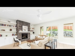 ডিমমেবল এলইডি লাইট এবং রিমোট কন্ট্রোল ডিসি মোটর সহ 52 ইঞ্চি সাদা সিলিং ফ্যান