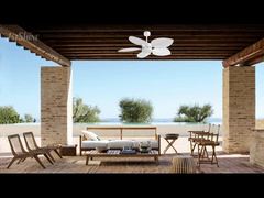 ৫২” ডেকোরেটিভ ট্রপিক্যাল সিলিং ফ্যান উইথ লাইট, এবিএস ব্লেড, শান্ত ডিসি মোটর