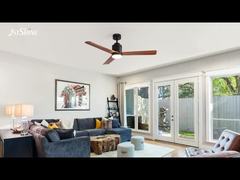 স্মার্ট হোম ৫২ ইঞ্চি বেডরুম সিলিং ফ্যান লাইট শক্তিশালী বাতাসের সাথে ৩ রঙের আলো