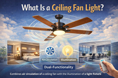 সম্পর্কে সর্বশেষ কোম্পানি খবর What Is a Ceiling Fan Light?