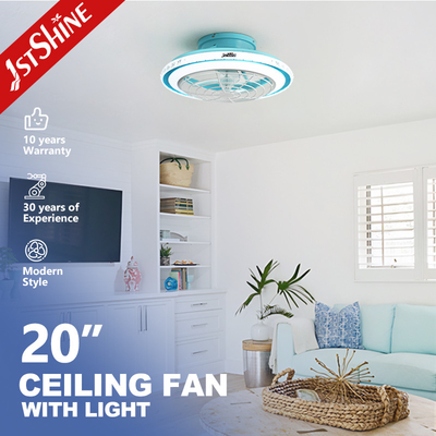 গুণ  Blue Modern 220V LED Ceiling Fan With Dimming LED Light And Remote Control কারখানা