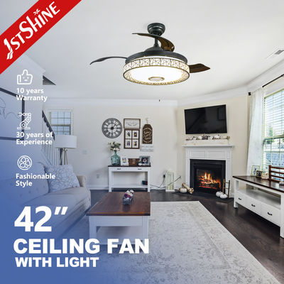 ভালো দাম আল্ট্রা শান্ত শান্ত সংগীত অদৃশ্য সিলিং ফ্যান ঝাড়বাতি রিমোট কন্ট্রোল অনলাইন