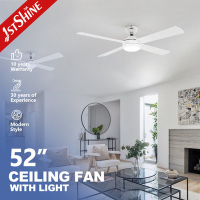 গুণ  Dc Motor 6 Speeds Remote Control White Ceiling Fan With 4 MDF Blades কারখানা
