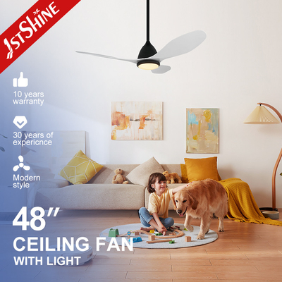 গুণ  Noiseless 110V 240V Dimmable LED Ceiling Fan With 3 Colors Change Light কারখানা