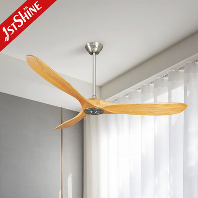 Remote Control Decorative 60 Inch Ceiling Fan Wood Design For Bedroom